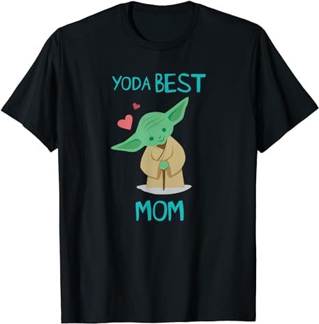 Star Wars Yoda Best Mom Hearts Mother's Day T-Shirt | Amazon (US)