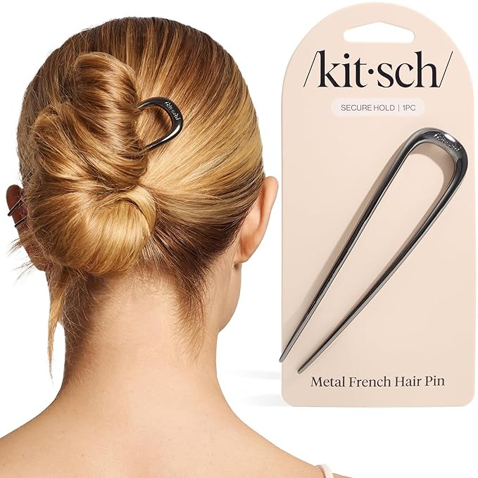 Kitsch Metal French Hair Pin for Women - Elegant Hair Accessories for Women, Ideal for Buns & Fre... | Amazon (US)