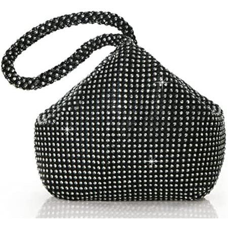 Women s Rhinestone Clutch Evening Bags Sparkly Glitter Triangle Purse for 1920s Party Prom Wedding(B | Walmart (US)