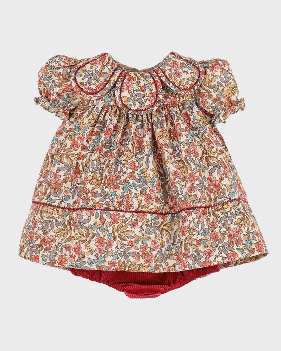 Girl's Floral-Print Petal Float Dress W/ Bloomers, Size 4T-3 | Neiman Marcus