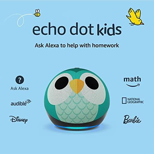 Echo Dot (5th Gen, 2022 release) Kids | Designed for kids, with parental controls | Owl | Amazon (US)