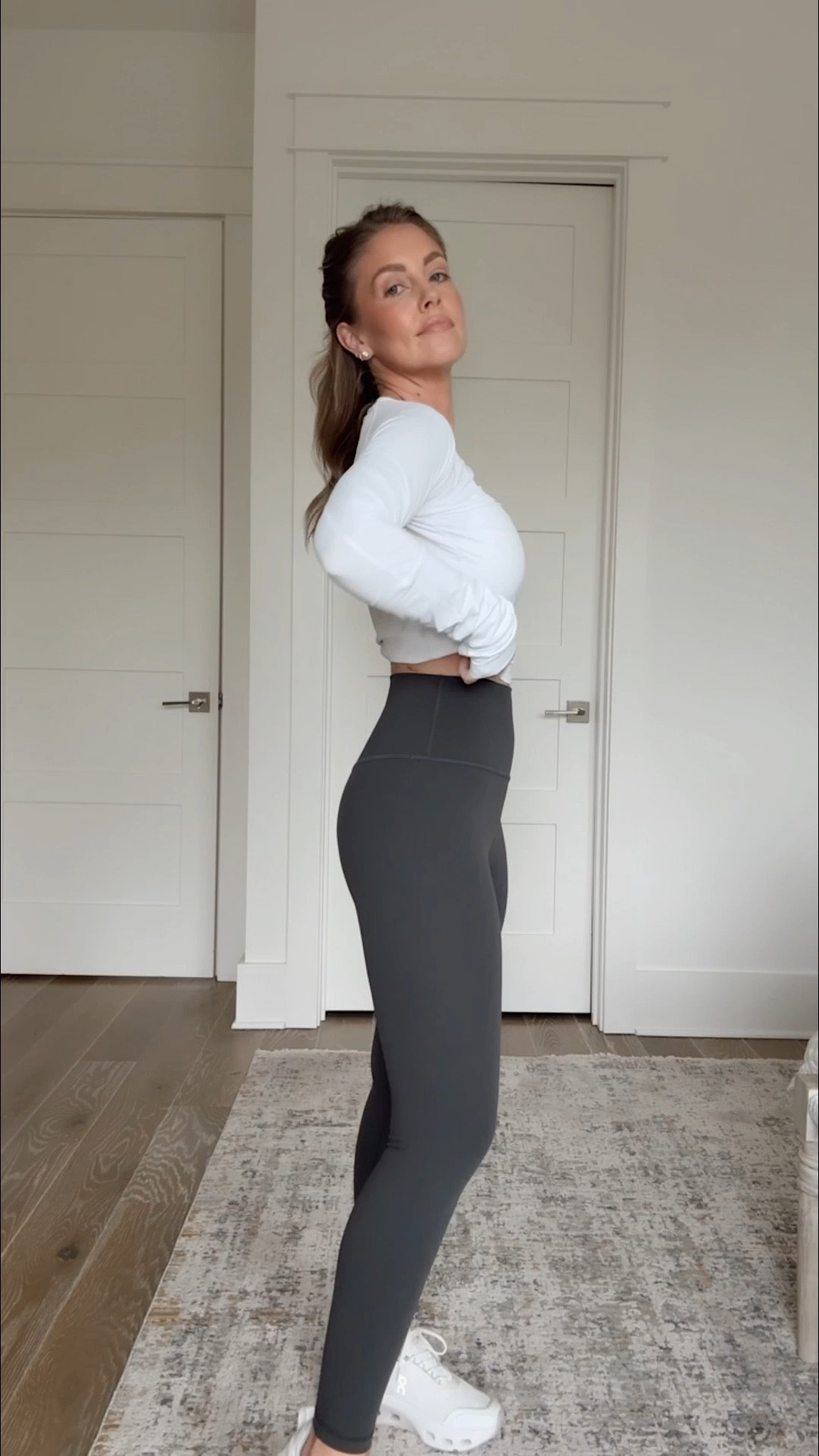 Small Amazon top / Small sports bra / XS leggings 🩶

#LTKActive #LTKOver40 #LTKFindsUnder50