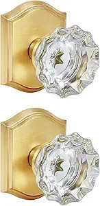 CLCTK 2 Pack Crystal Glass Dummy Door Knobs, Non-Turning Single Side Dummy Door Knob for Interior... | Amazon (US)