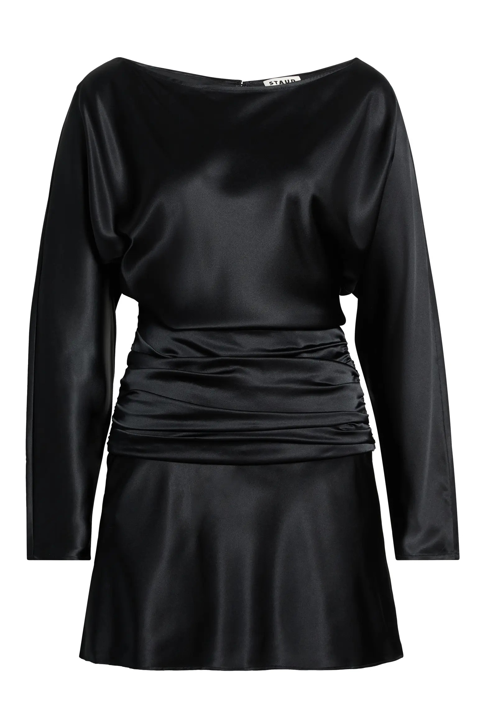 STAUD Freda Long Sleeve Silk Blend Minidress (Women) | Nordstrom | Nordstrom