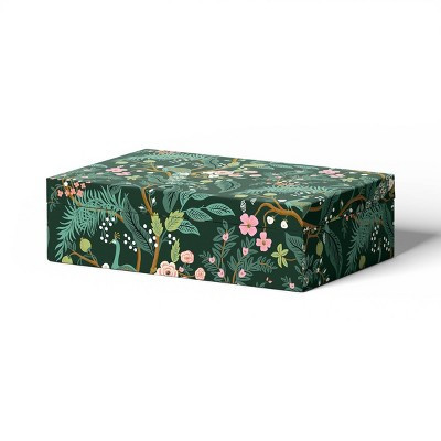 Rifle Paper Co. x Target Medium Peacock Decorative Storage Box: Multicolored Rectangle, Cardboard & Polyester, 12.75"x8.5"x3.5" | Target