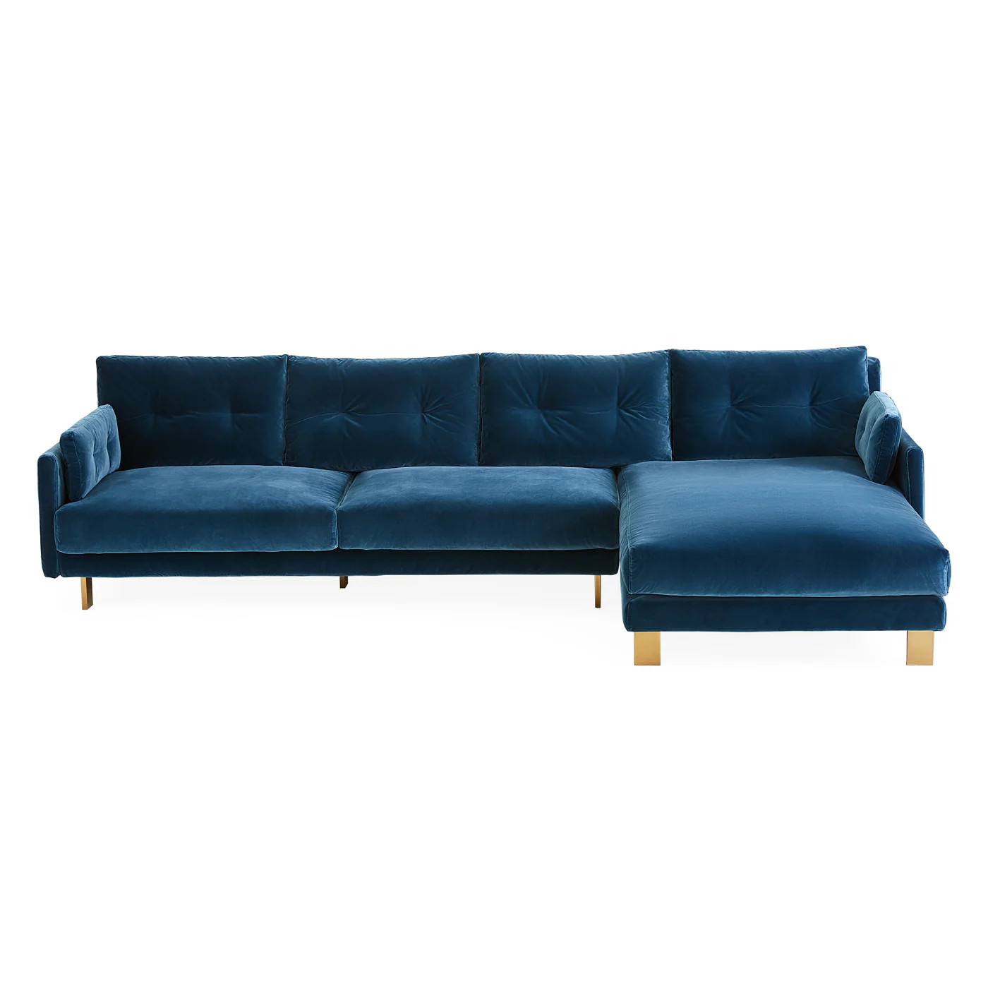 Malibu 117" Sectional in Cotton Blend Velvet | Jonathan Adler | Jonathan Adler US