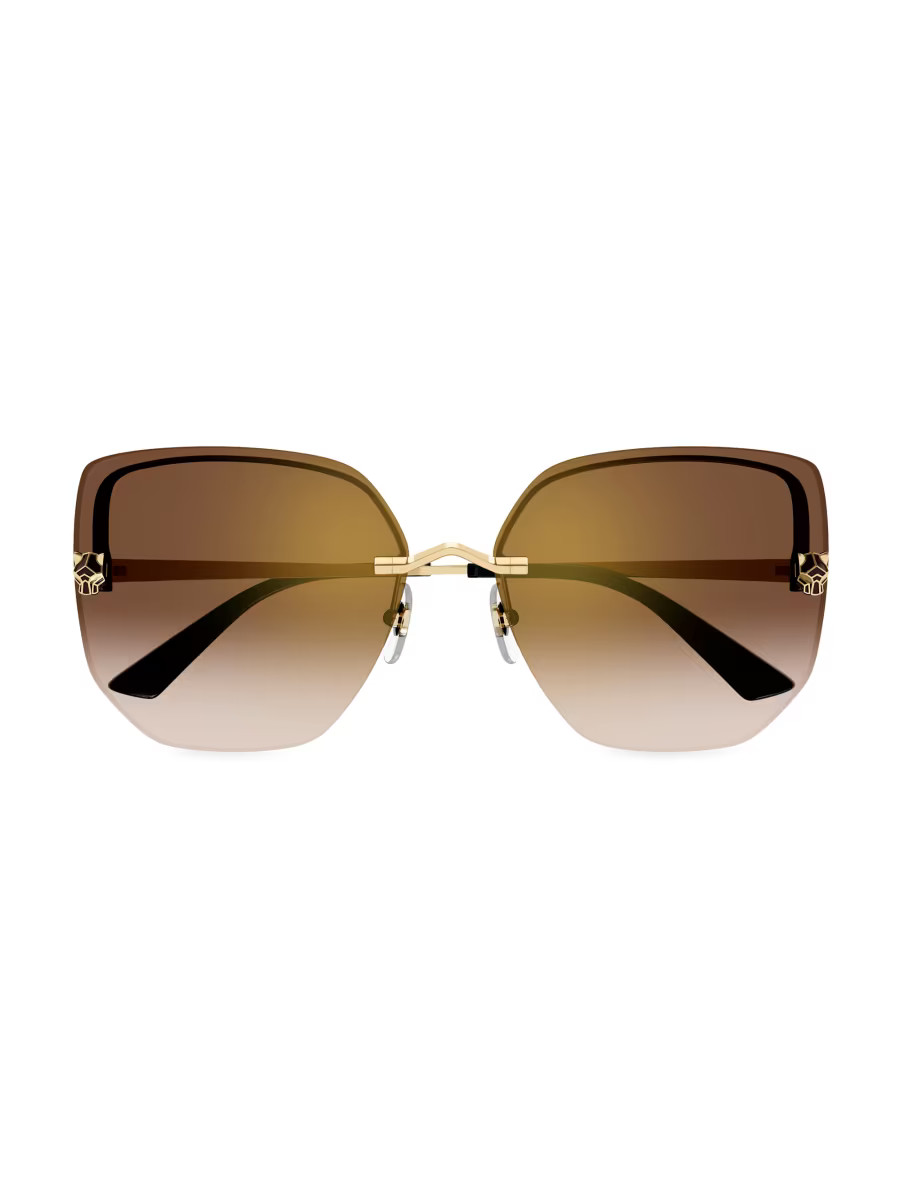 Cartier Panthère Light 63MM Sunglasses | Saks Fifth Avenue | Saks Fifth Avenue