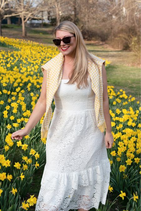 💛 New spring collection 💛 Romantic Lace perfect for spring & brides to be. 

White lace dress, yellow gingham shirt, lace dress, spring dress, brides dress, bachelorette dress, bride to be, draper James, spring outfit

#LTKwedding #LTKGiftGuide #LTKSeasonal