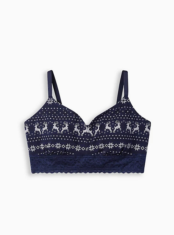 Lightly Lined Cotton Lace Hem Bralette | Torrid (US & Canada)