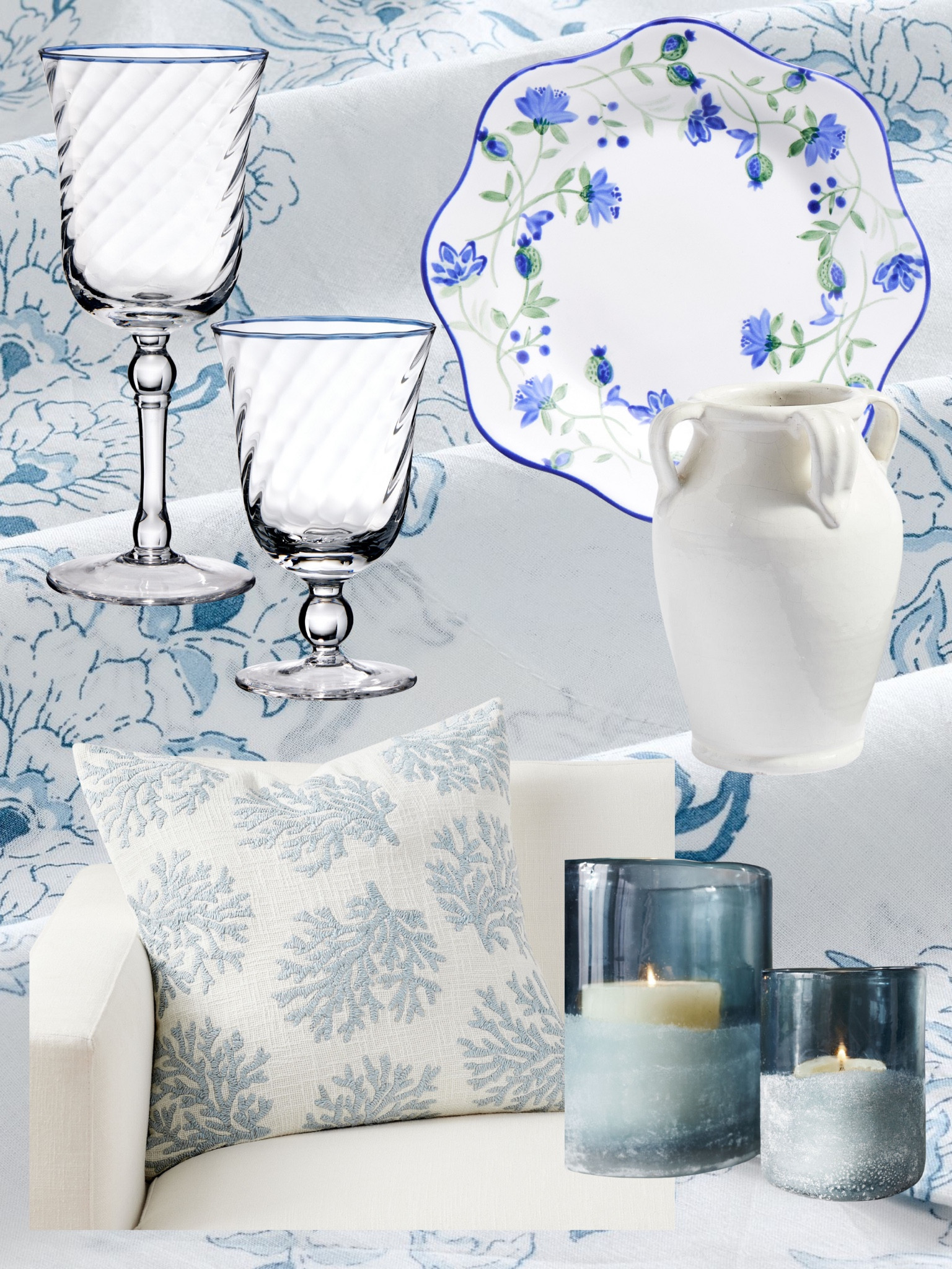 Nancy Myers inspired, coastal home, decor. Lots of blue and white, coastal home decor!

#LTKhome #LTKsalealert #LTKfindsunder100