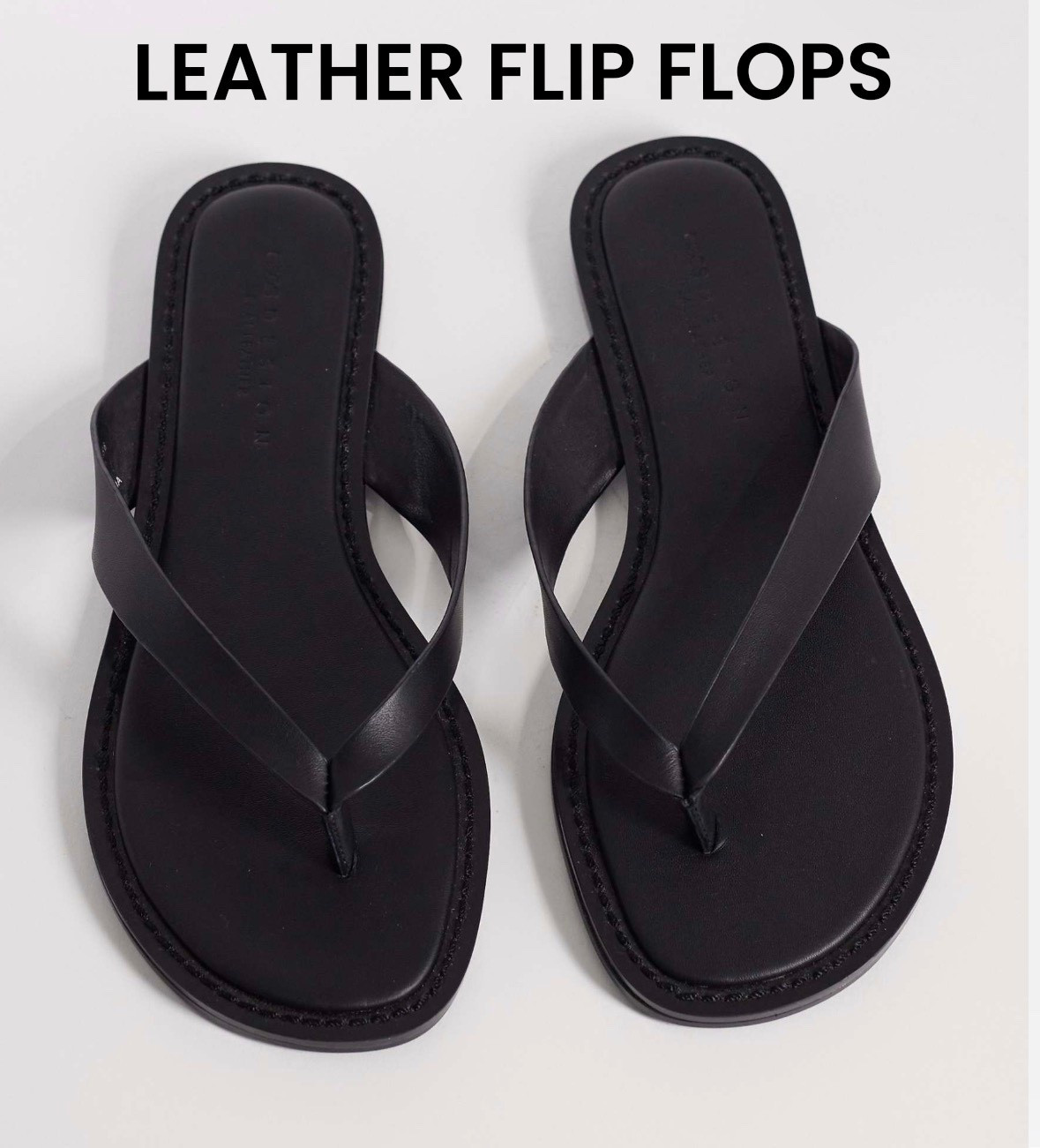 Black leather flip flops 
Summer shoes
Summer flip flops

#LTKshoes #LTKsummer #LTKstyletip