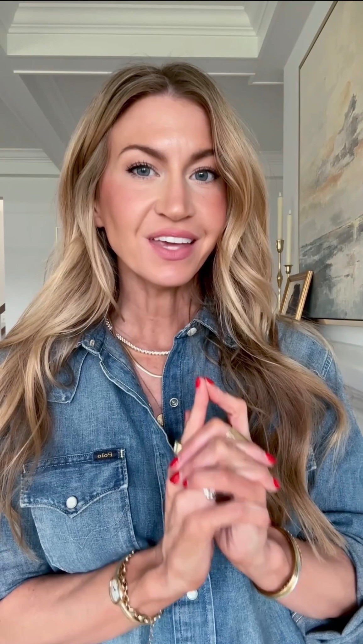 Casual denim outfit with stacked jewelry.
Denim top: I stole my husband’s, wearing a men’s medium. It’s perfect. 

#LTKgrwm #LTKootd #LTKdayinmylife