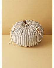 Ticking Stripe Pumpkin Decor | HomeGoods