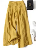 Look Stylish & Feel Comfortable: Women's Solid Wide Leg Palazzo Pants for Spring & Summer! | Temu Affiliate Program