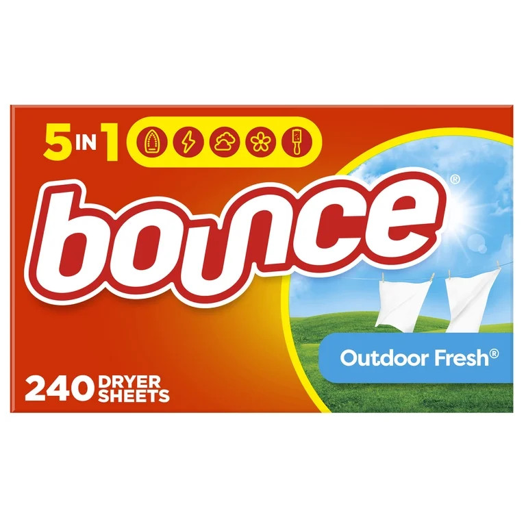 Bounce Fabric Softener Sheets, Outdoor Fresh, 240 Count | Walmart (US)