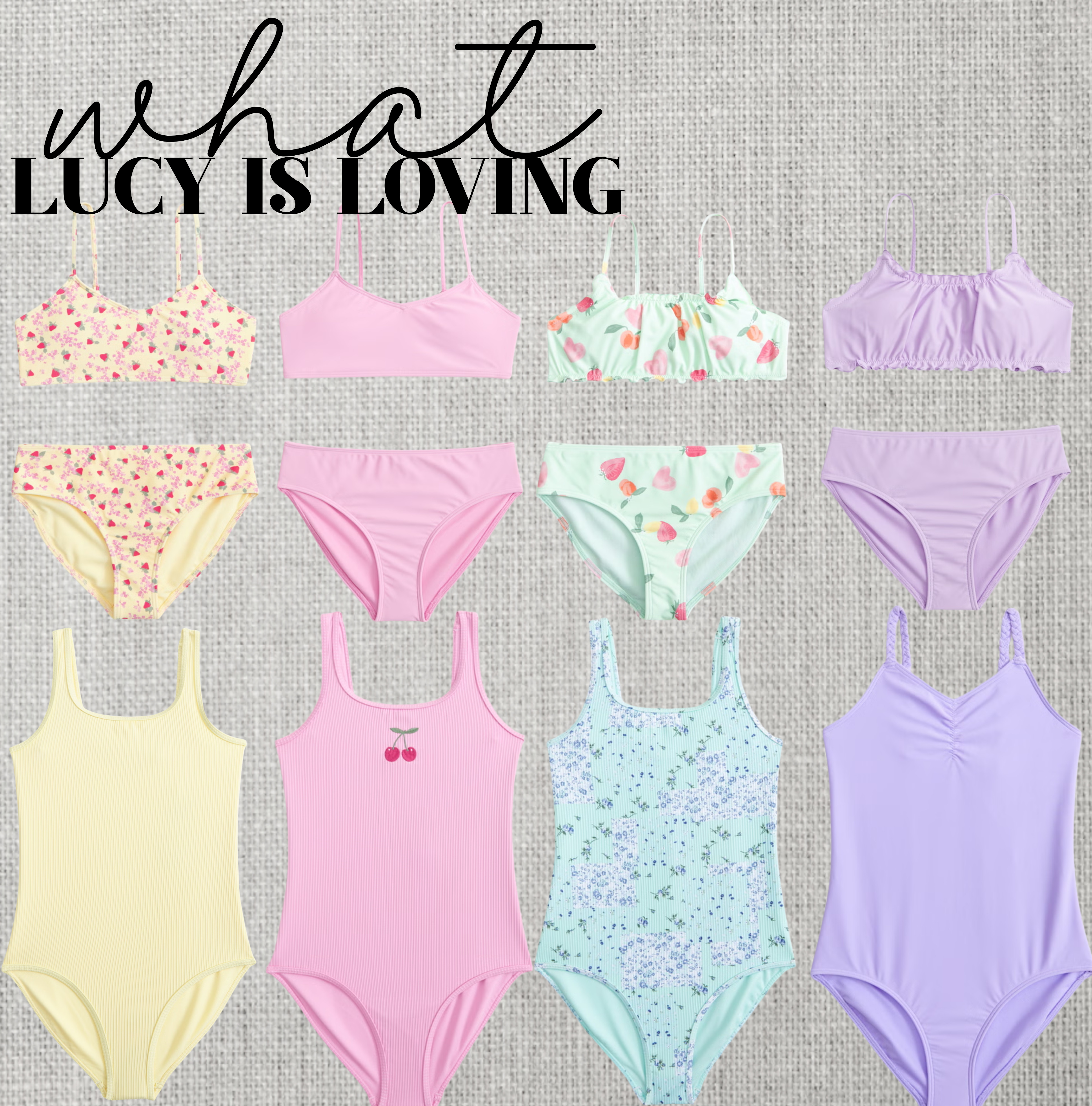 I know it is winter, but these are such CUTE bathing suits for tweens and teens!!! 

 
