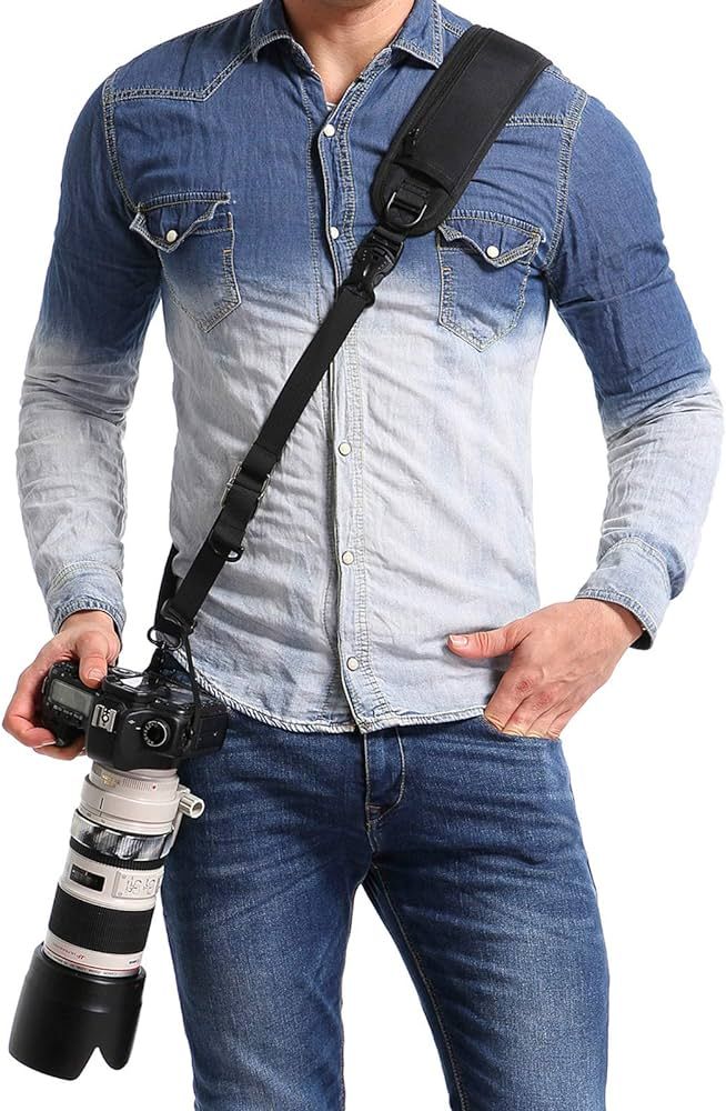 waka Rapid Camera Neck Strap with Quick Release and Safety Tether, Adjustable Camera Shoulder Sli... | Amazon (US)
