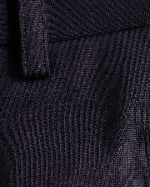 Slim Navy Cotton-blend Knit Dress Pant | Express