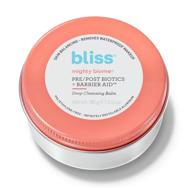 Bliss Mighty Biome Pre/Post Biotics + Barrier Aid Deep Cleansing Balm, 3.0 oz | Walmart (US)