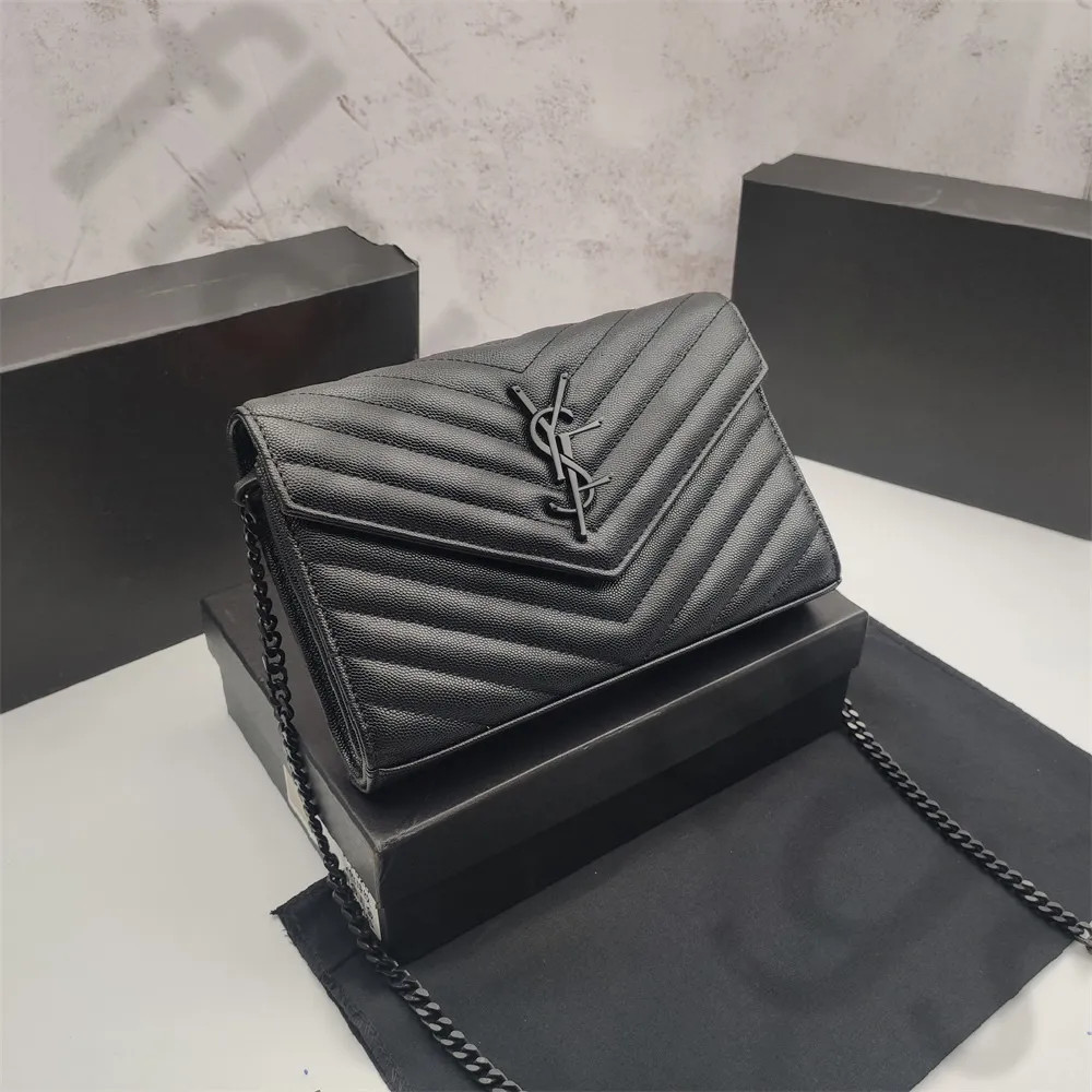 chain designer bag Cassandre Matelasse shoulder crossbody bags women leather envelope handbag fas... | DHGate