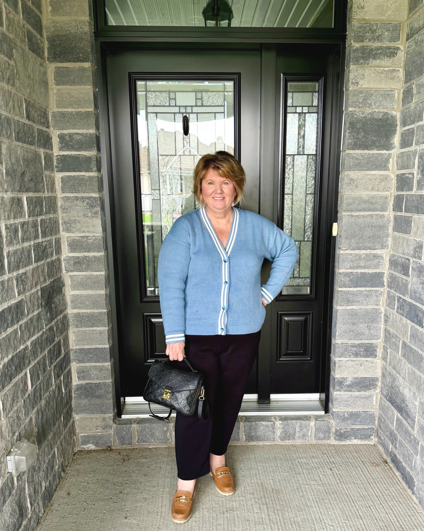 Today’s outfit of the day! Love this Quince Cashmere Varsity Cardigan! ❤️ My Spanx AirEssentials Barrel Leg pants are on sale. Talbots loafers are old, but I’ve linked similar.

#LTKover50style #LTKplussize #LTKcanada