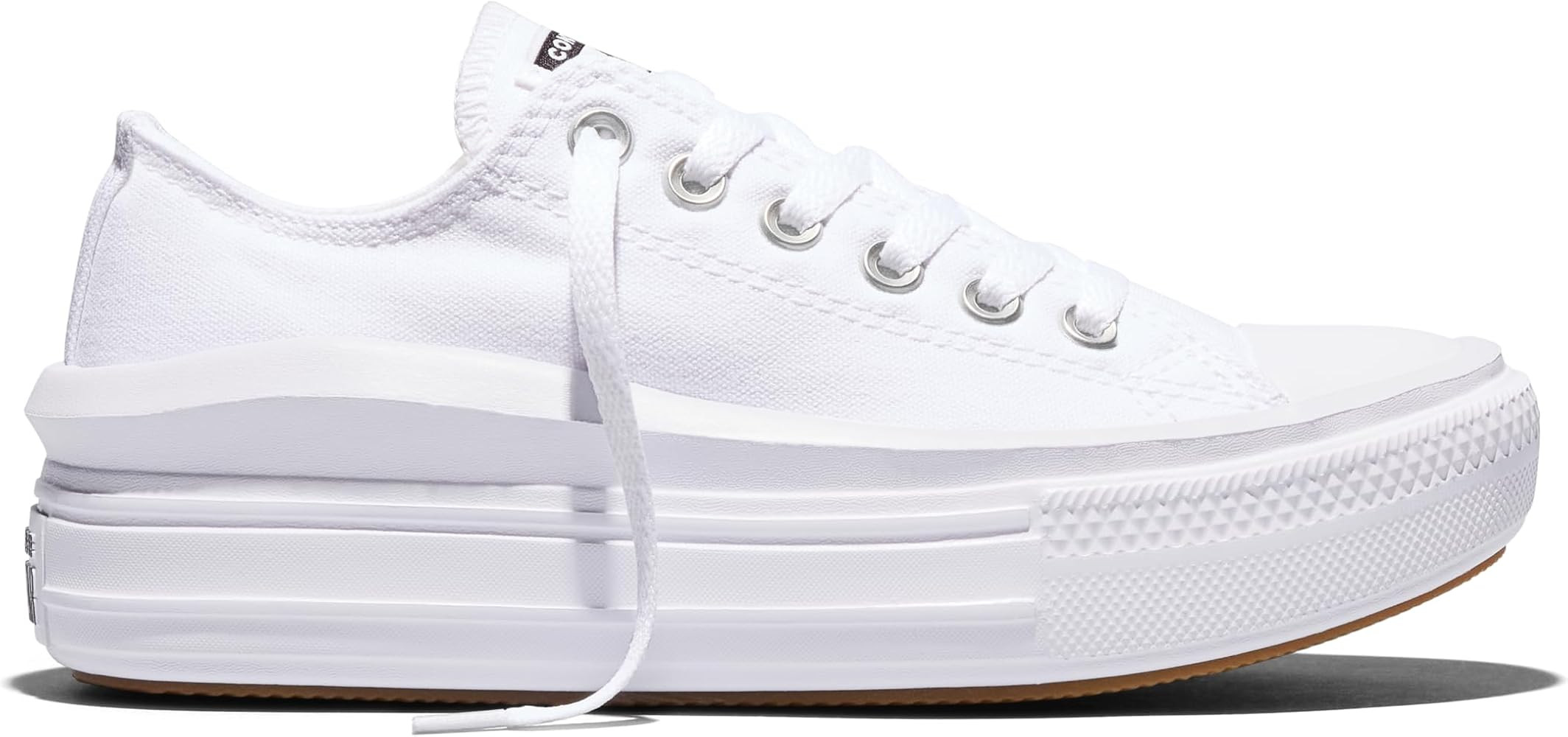 Amazon.com | Converse Women's Chuck Taylor All Star Move Canvas Platform OX, White/White/White, 9... | Amazon (US)