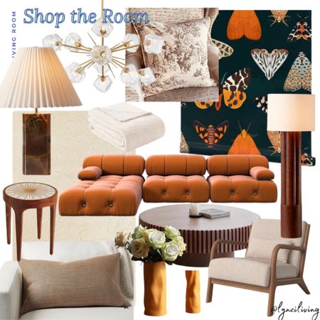 Shop the Room - Living Room 

Home Decor, home decorations, living room decor, living room furniture, living room design, living room inspo, living room inspiration, brown table lamp, ivory area rug, brown side table, art deco side table, brown lumbar pillow, brown toile area rug, ivory throw blanket, orange couch, orange sofa, orange butterfly wallpaper, Wayfair couch, Wayfair furniture, ivory accent chair, round walnut coffee table, modern orange vase, brown floor lamp, gold chandelier 



#LTKhome