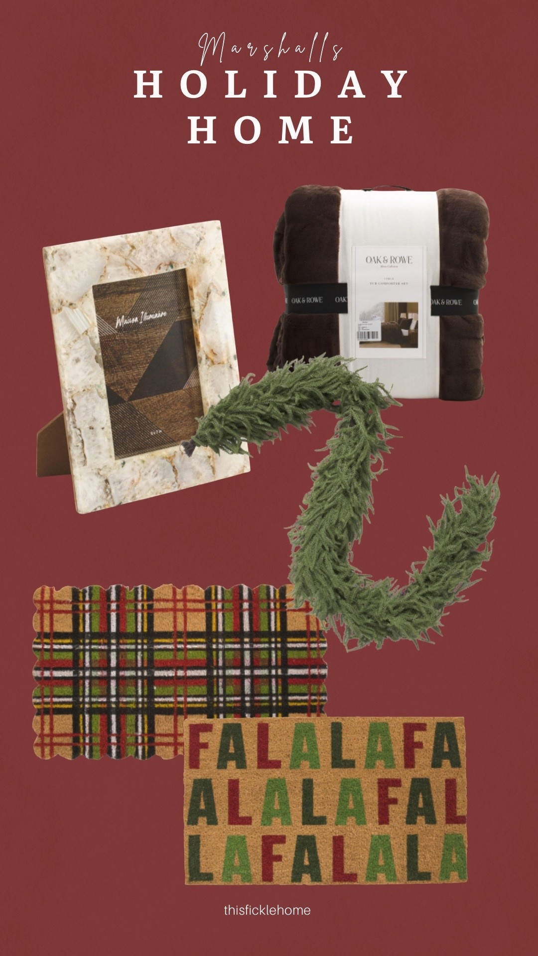 Affordable holiday home finds at Marshall’s

Real touch garland
Holiday coir doormats
Winter comforter
Agate picture frame


#LTKHome #LTKHoliday #LTKSaleAlert