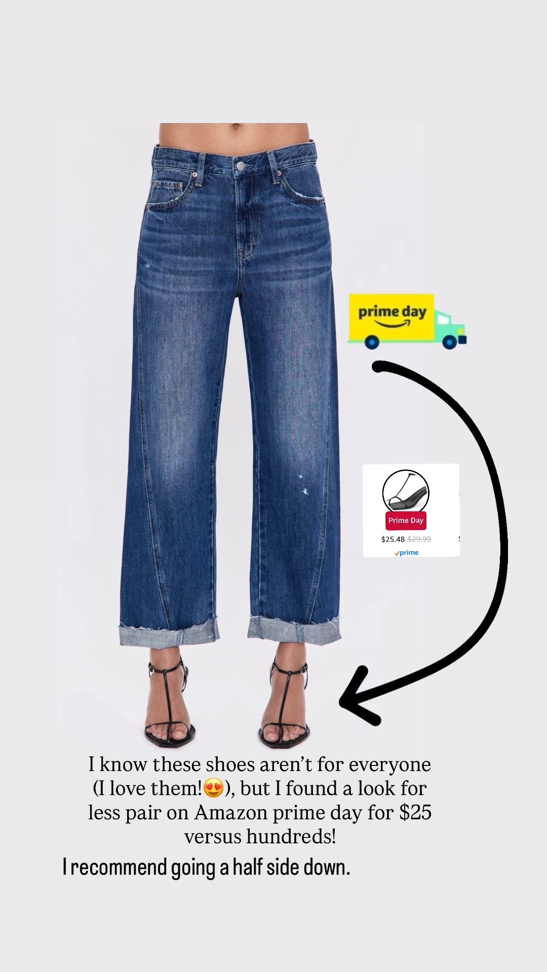 I saw these designer shoes paired with NSALE Jeans (that are selling fast!) and found the best look for less on prime day sale! I actually have them, and they’re so good. I think they fit a little big and recommend going a half size down.

#LTKSaleAlert #LTKShoeCrush #LTKFindsUnder50