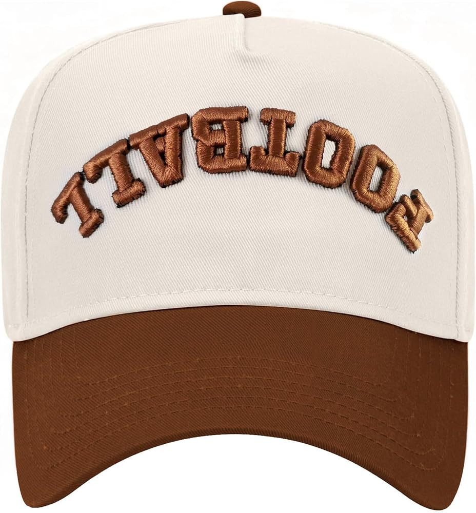 Football Upside Down Reversed Trucker Hat Vintage Western Style Embroidered Snapback Baseball Hat... | Amazon (US)