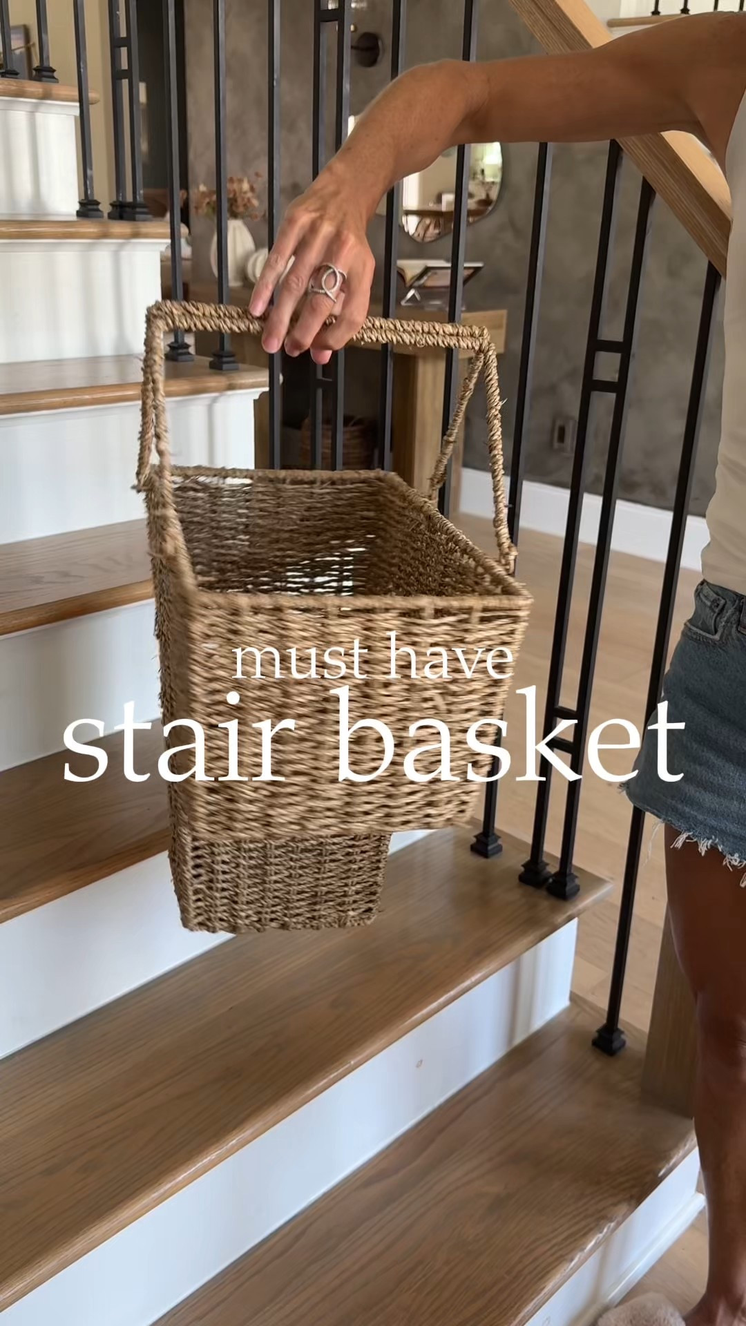 This stair basket has been a game changer in our home! Such an easy way to collect all of the items left downstairs and bring them to their respective rooms!

#LTKHome