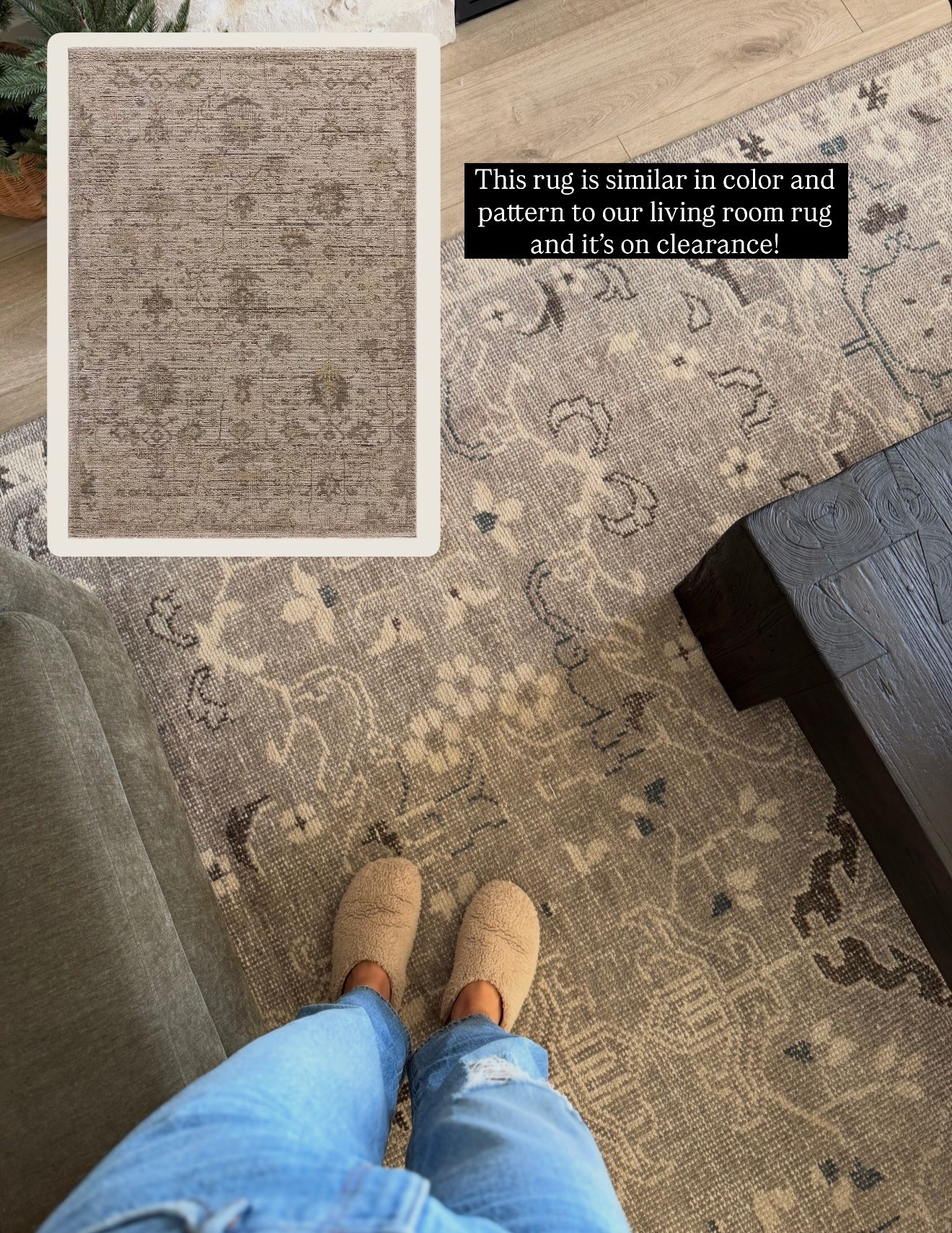Pretty rug is on clearance and it looks very similar to our room board living room rug!￼

#LTKSaleAlert #LTKHome