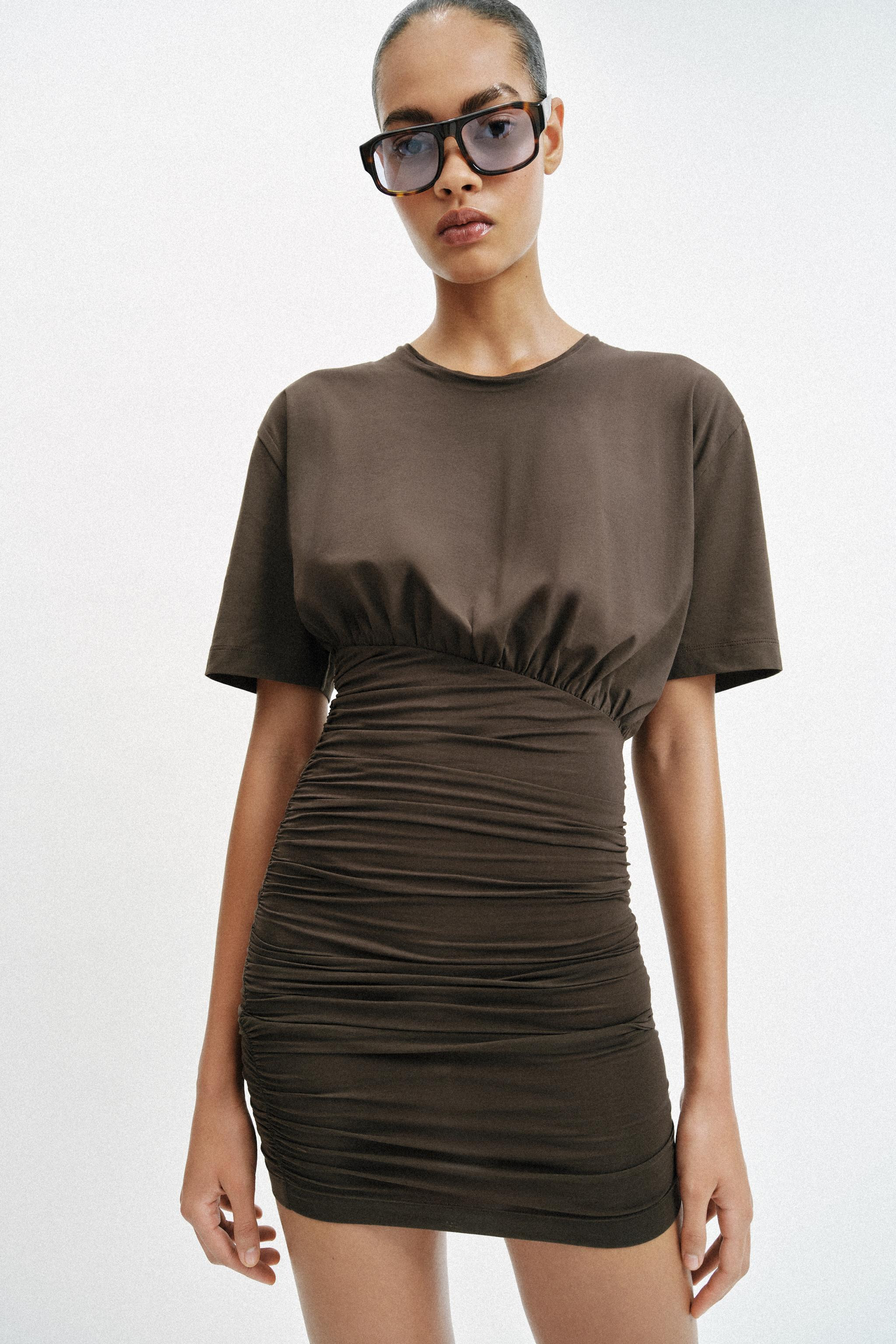 DRAPED SHORT DRESS | Zara US