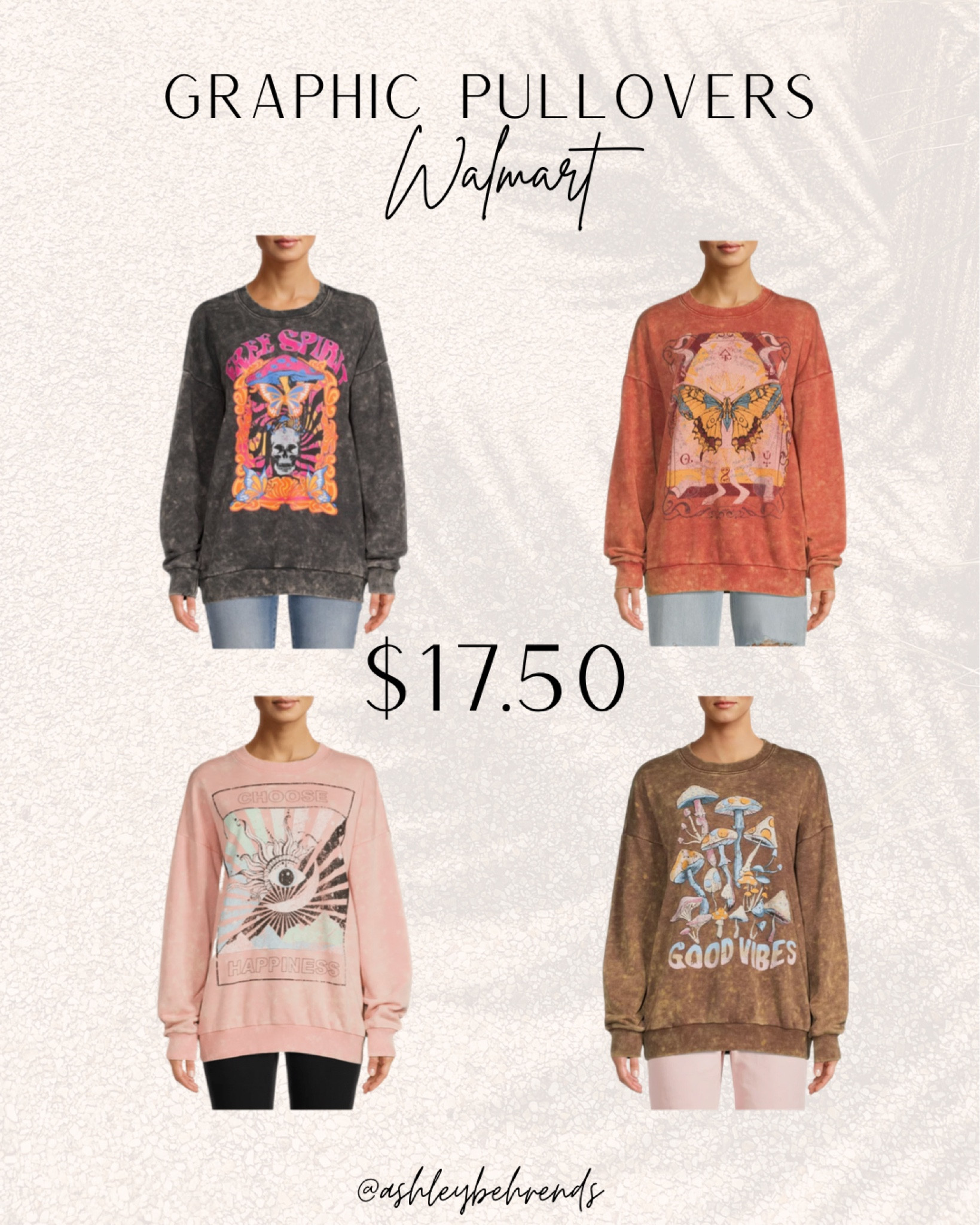 Urban Outfitter inspired graphic pullover sweatshirts @ Walmart for under $20! 🤩✨ #graphics #pullover #acidwash #mineralwash #affordablefashion #styleinspo #outfitideas #oversizedshirt #sweatshirt #graphictee #walmartfashion #falloutfits #fallstyle #fallfashion #casualoutfits #ootd #casualstyle #cozyoutfit 

#LTKunder50 #LTKstyletip #LTKSeasonal