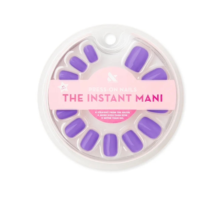 Olive & June Press-on Artificial Nails, Squoval Short, Bold & Unshaken, Purple, 42 ct | Walmart (US)