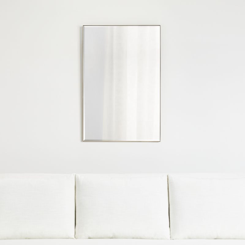Edge Brass Rectangle Wall Mirror 24"x36" + Reviews | Crate & Barrel | Crate & Barrel