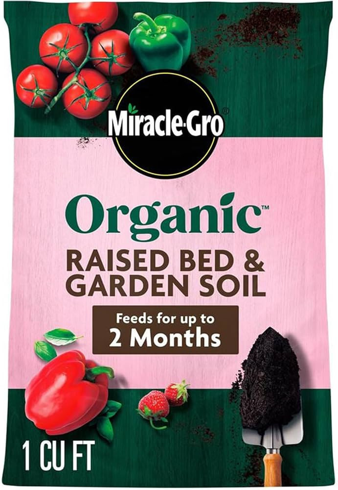 Miracle-Gro Organic Raised Bed and Garden Soil with Quick Release Natural Fertilizer, Peat Free, ... | Amazon (US)