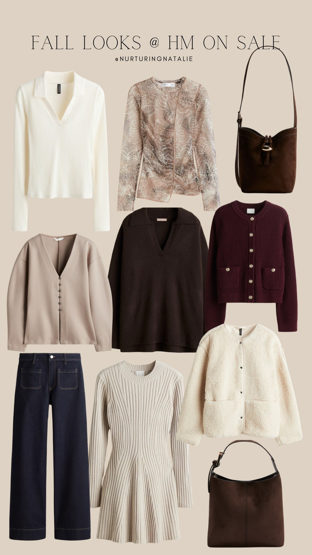 These pieces at H&M are all up to 50%. Animal print, chocolate brown, and burgundy are all trending this Fall but in my opinion they’ll never go out of style because these pieces are all simple and chic and can be worn multiple ways  

#LTKItBag #LTKSaleAlert #LTKFindsUnder50