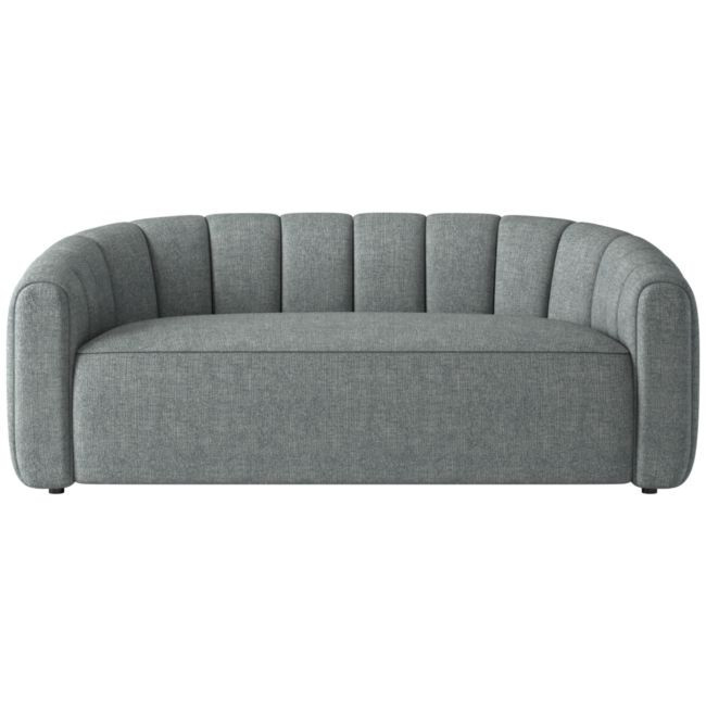Fitz 72.5"" Loveseat Nomad Charcoal | CB2
