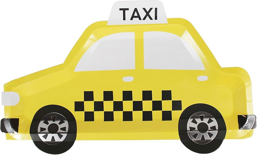Transportation Party Plates, 12 ct | Disposable Taxi Plates | City Transportation Paper Plates | Amazon (US)
