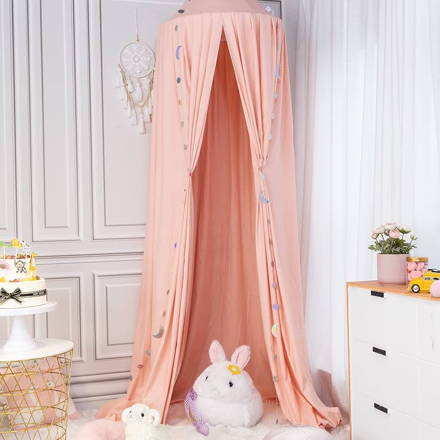 Decor Canopy for Kids Bed-Bed Canopy for Girls Room,Princess Bed Canopy Dreamy Decor, Soft Kid Ca... | Amazon (US)