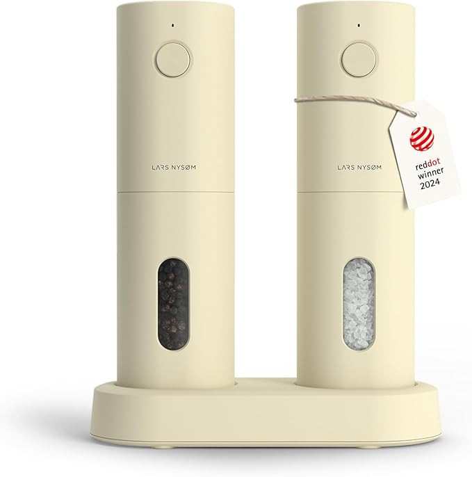 LARS NYSØM Electric Salt and Pepper Grinder Set, USB Rechargeable, Automatic Salt and Pepper Mil... | Amazon (US)