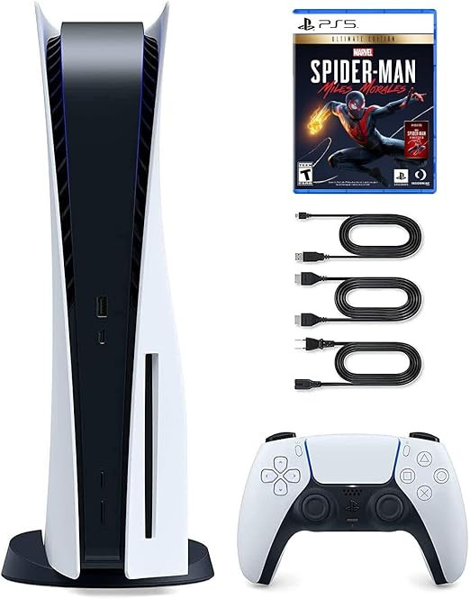 PS5 Disc Gaming Console Bundle: New Disc Version PS5 Console System – Plus: Marvel's Spider-Man... | Amazon (US)