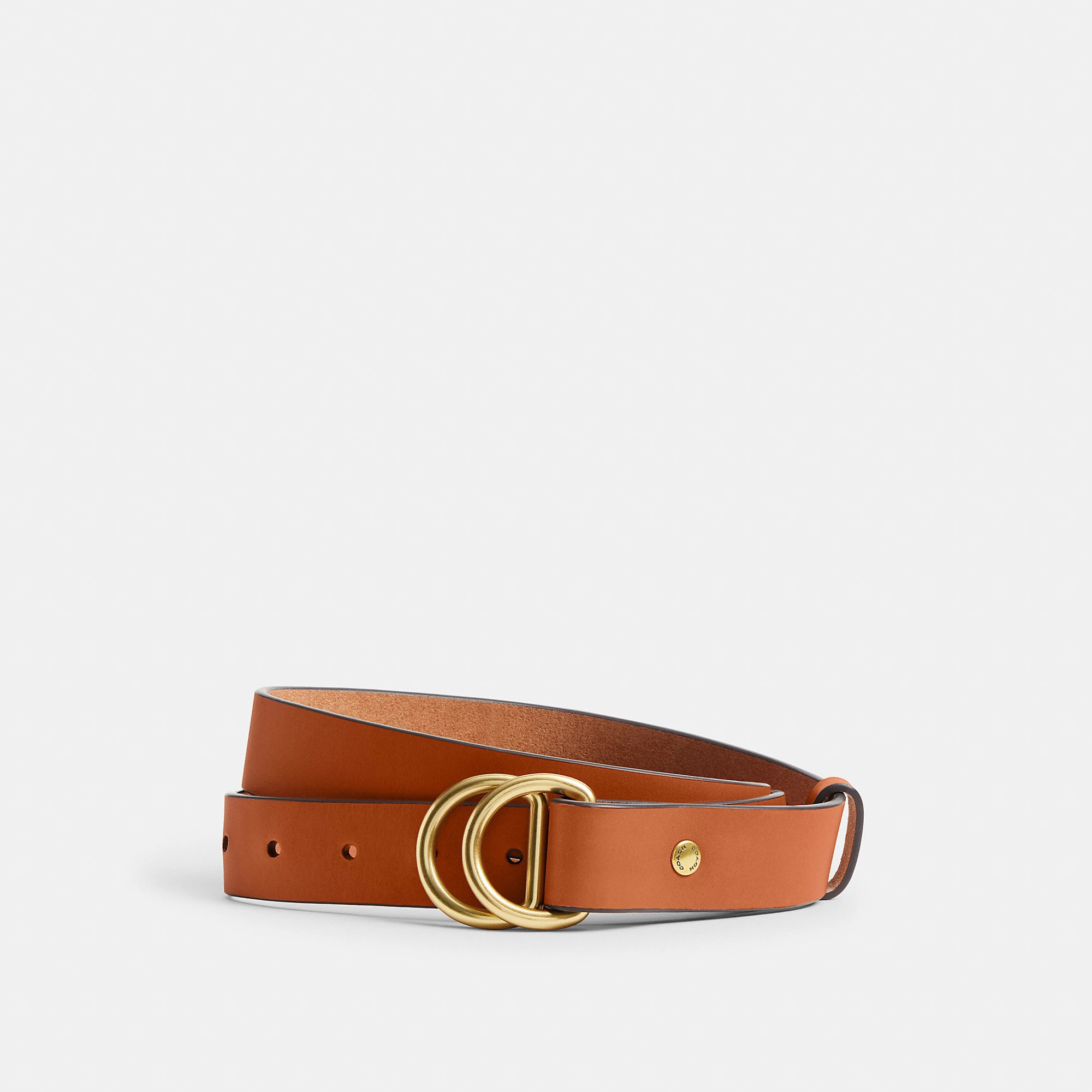 Coach D-Ring Belt, 31MM - Women's Belts Size Medium - Dark Brass/toffee | Coach (US)