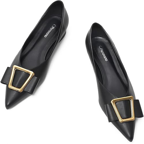 C.Paravano Women’s Flats I Pointed Toe Flats for Women I Women Flat Shoes I Crystal Buckle Flat... | Amazon (US)