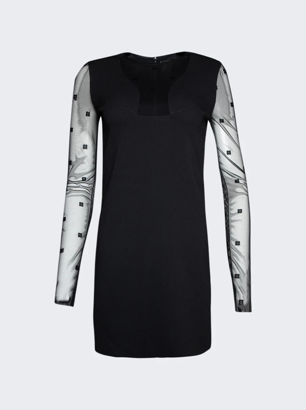 4G Sheer Panel Mini Dress Black | The Webster