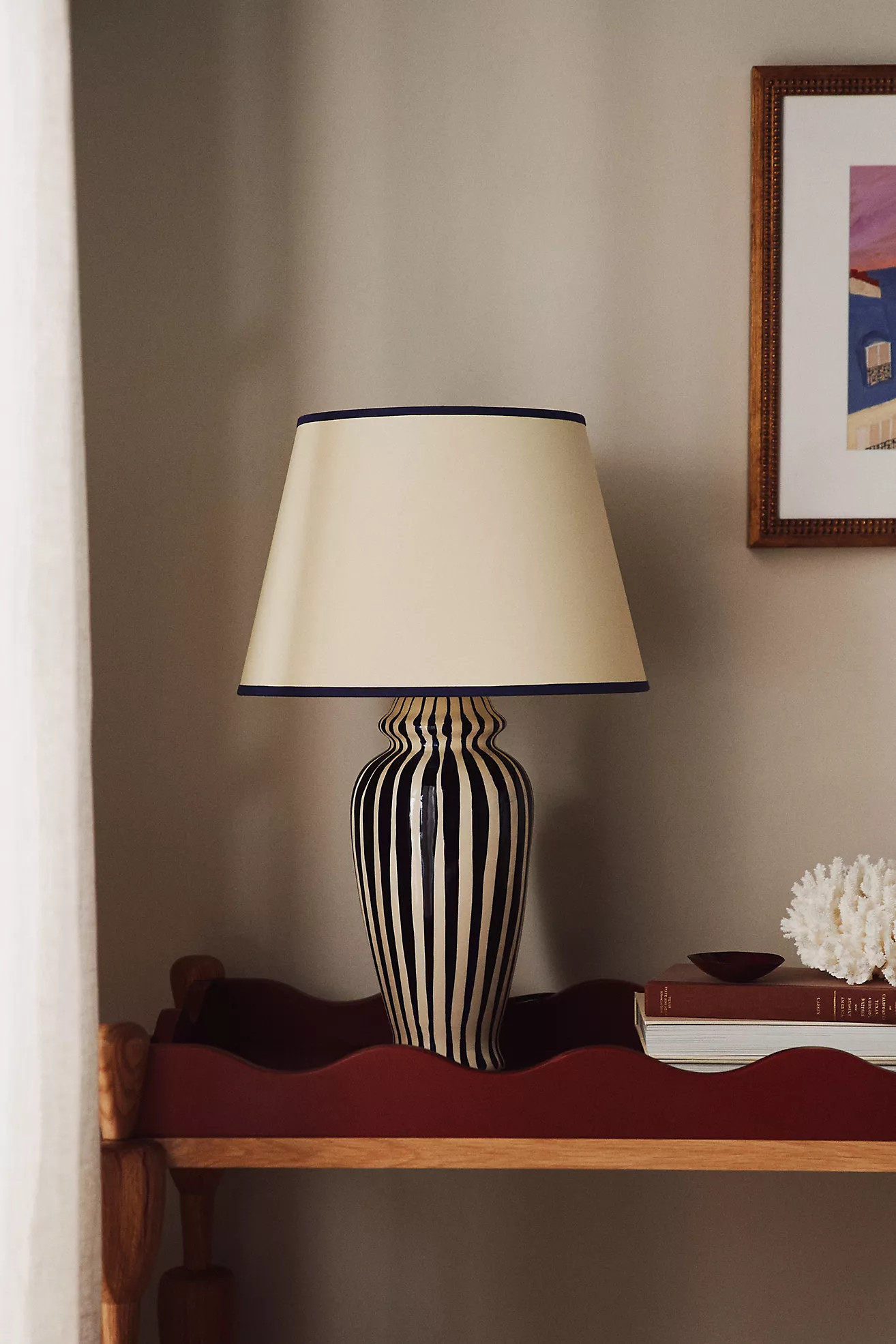Pooky The Lottie Striped Ceramic Table Lamp | Anthropologie (US)