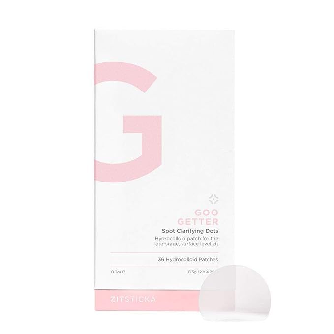 Goo Getter by ZitSticka, Hydrocolloid Patch to Drain and Shrink Zits, 36 Patches | Amazon (US)