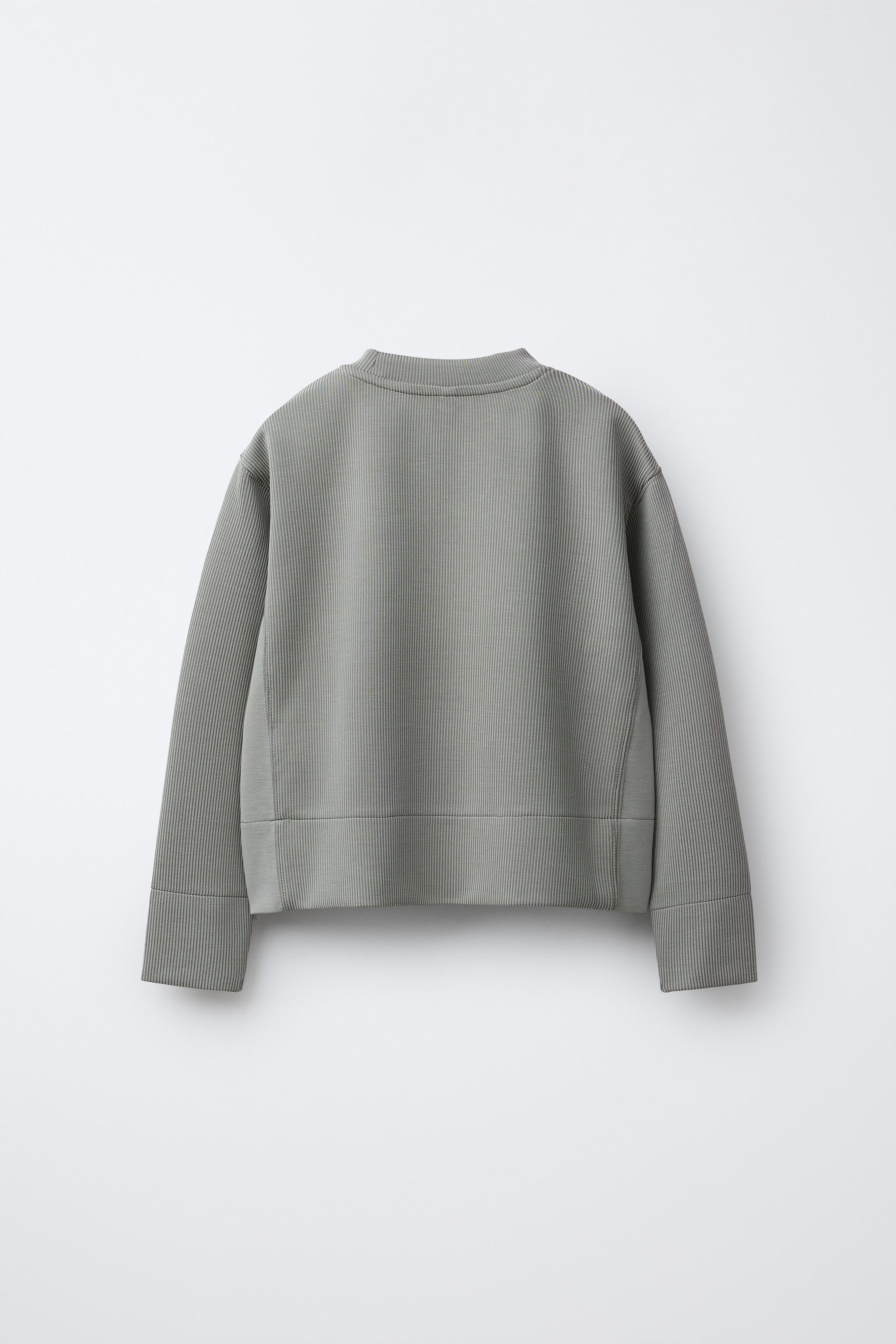 RIB TEXT SWEATSHIRT WITH MODAL | Zara US