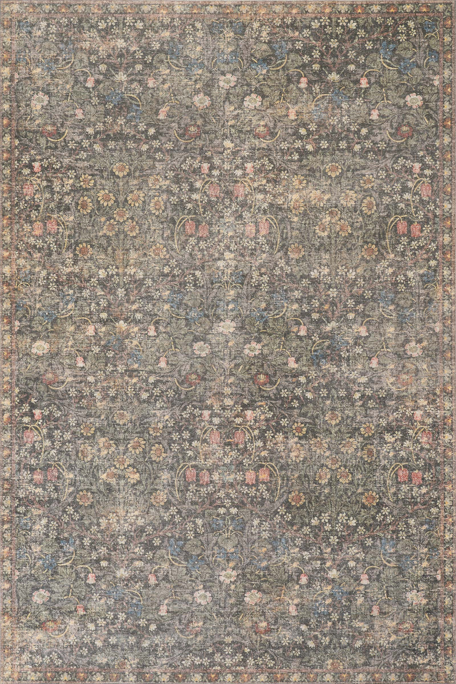 Color: GreenIndray Traditional Floral and Paisley Rug | Green Green swatchShape: RectangleRectang... | Rugs USA
